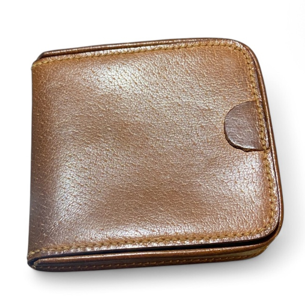 Vintage Marshall Field & Co. Brown Leather Key Holder with Pebbled Texture